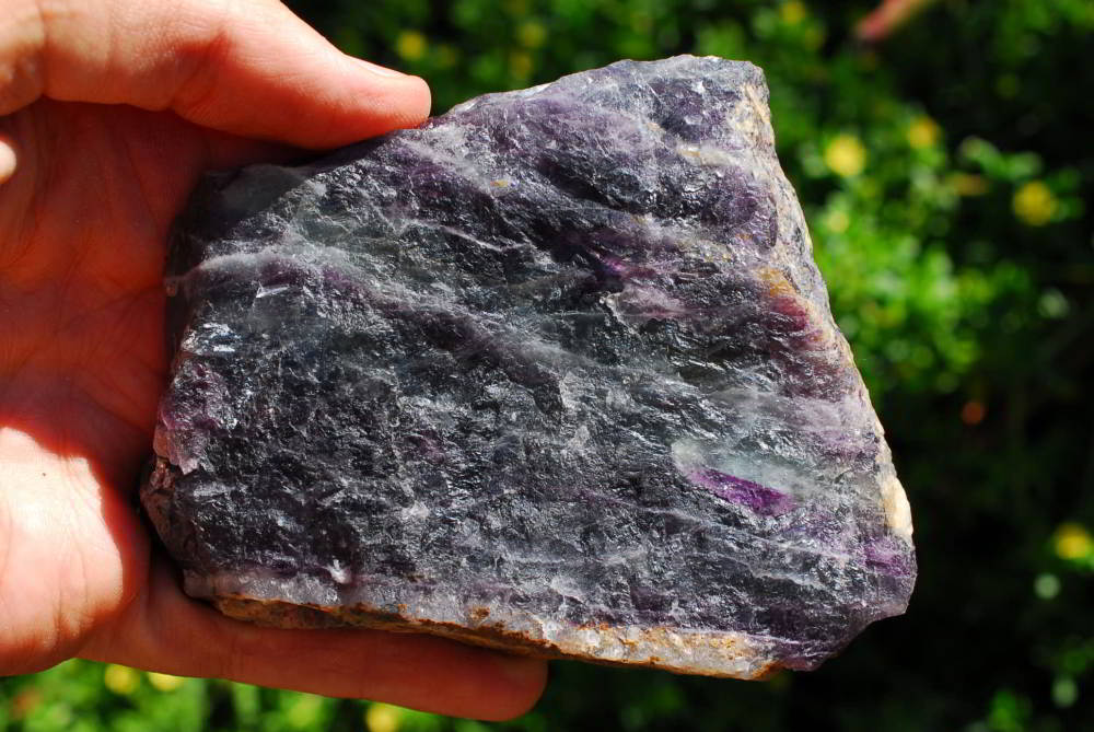 Polished Watermelon Fluorite Slices x 4 From Vis, Namibia - TopRock