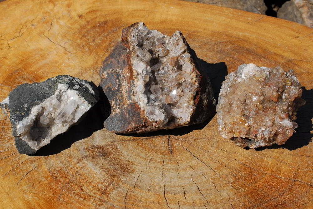 Natural Brandberg Quartz Clusters x 3 From Tafelkop, Brandberg - TopRock