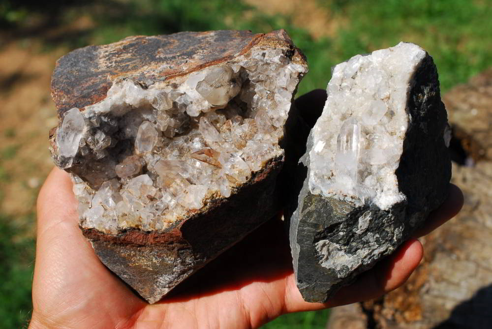 Natural Brandberg Quartz Clusters x 3 From Tafelkop, Brandberg - TopRock