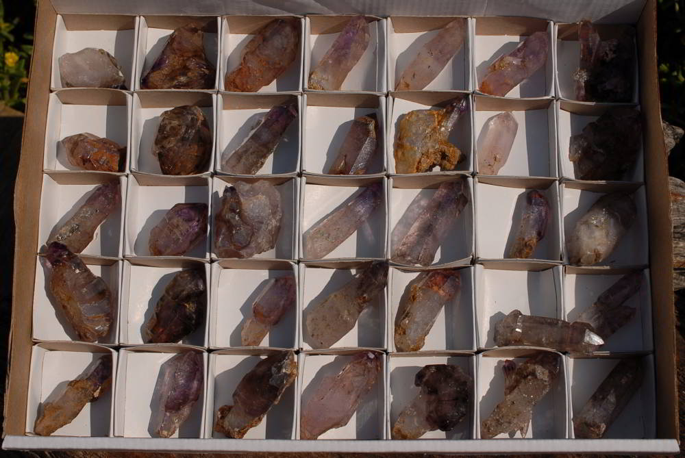 Natural Skeletal Sceptre Amethyst Crystals x 35 From Chiredzi, Zimbabwe - TopRock