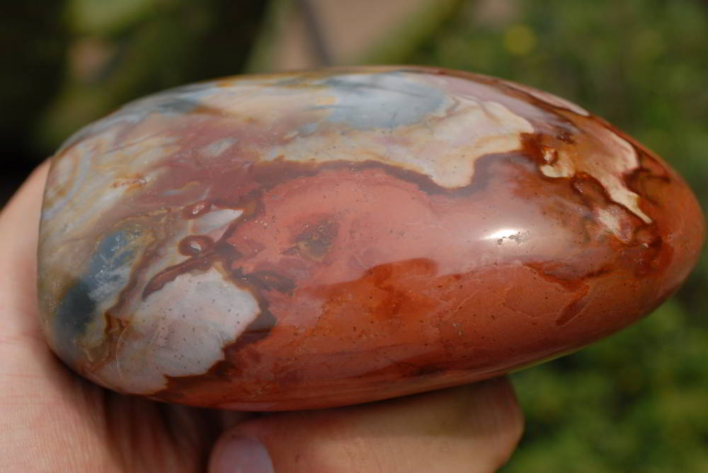 Polished Polychrome Jasper Standing Free Forms x 3 From Madagascar - TopRock