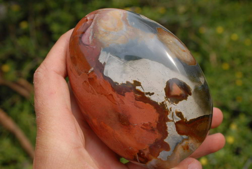 Polished Polychrome Jasper Standing Free Forms x 3 From Madagascar - TopRock