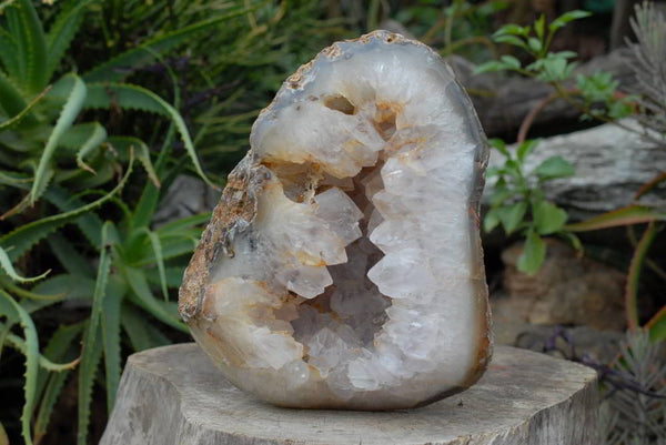 Polished Large Agate With Crystal Geode Centre x 1 From Maintirano, Madagascar - TopRock