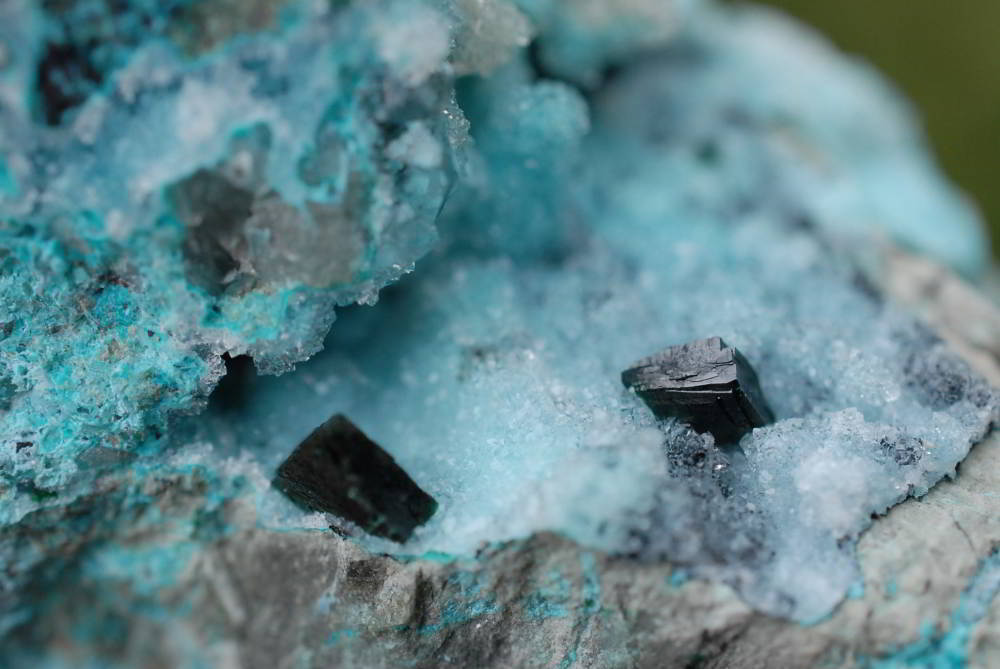 Natural Drusy Coated Chrysocolla With Malachite's x 7 From Likasi, Congo - TopRock