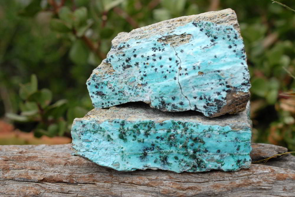 Natural Drusy Coated Chrysocolla With Malachite's x 7 From Likasi, Congo - TopRock