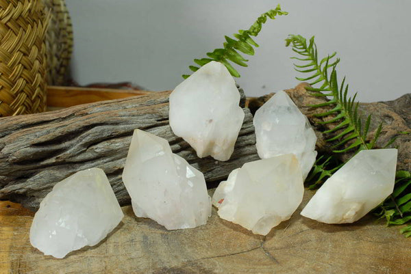 Natural Selected Castle Quartz Crystal Points x 12 From Madagascar - TopRock