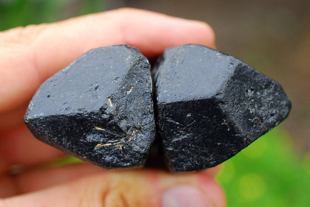 Natural Alluvial Black Tourmaline Crystals x 12 From Zimbabwe - TopRock