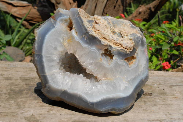 Polished Crystal Centred Agate Geode x 1 From Maintirano, Madagascar - TopRock