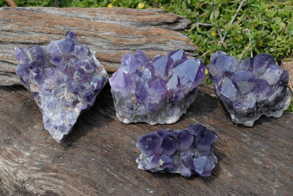 Natural Amethyst Clusters x 4 From Mapatizya, Zambia - TopRock