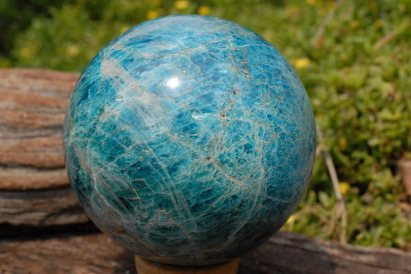 Polished Blue Apatite Sphere x 1 From Betroka, Madagascar - TopRock