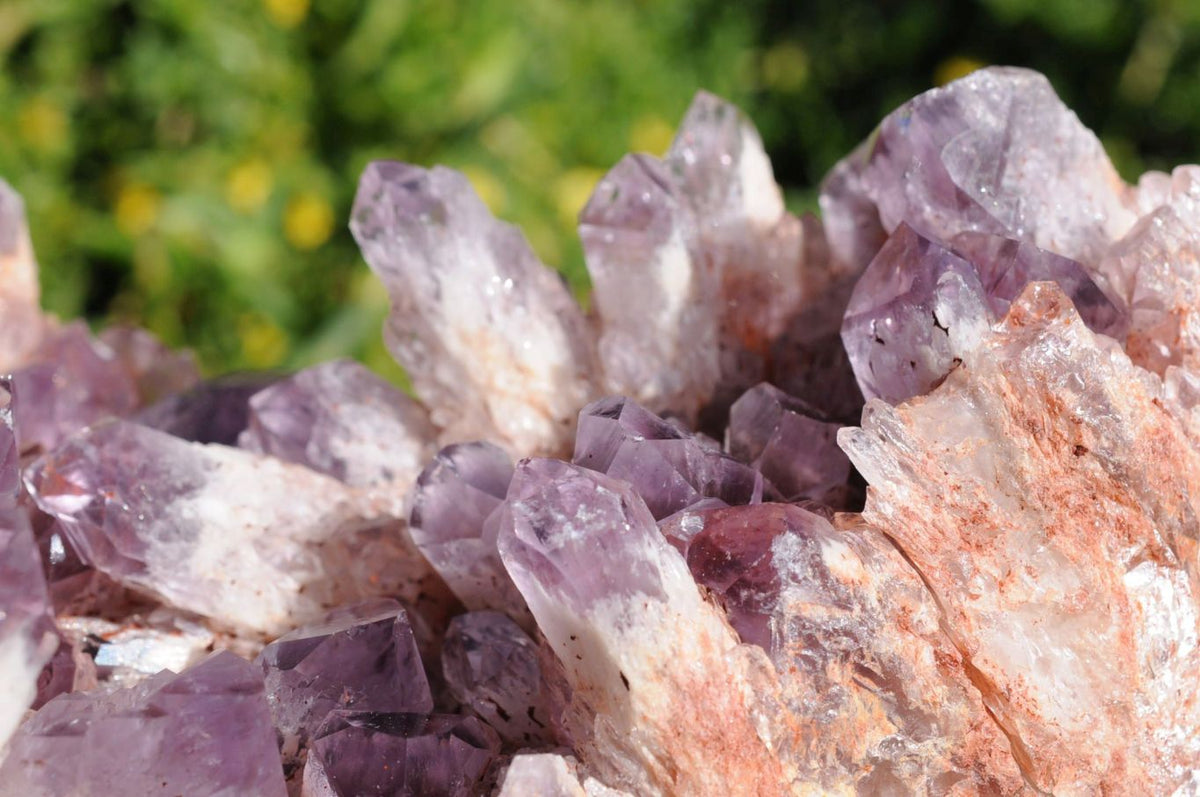 Natural Sugar Amethyst Phantom Clusters x 2 From Solwezi, Zambia - TopRock