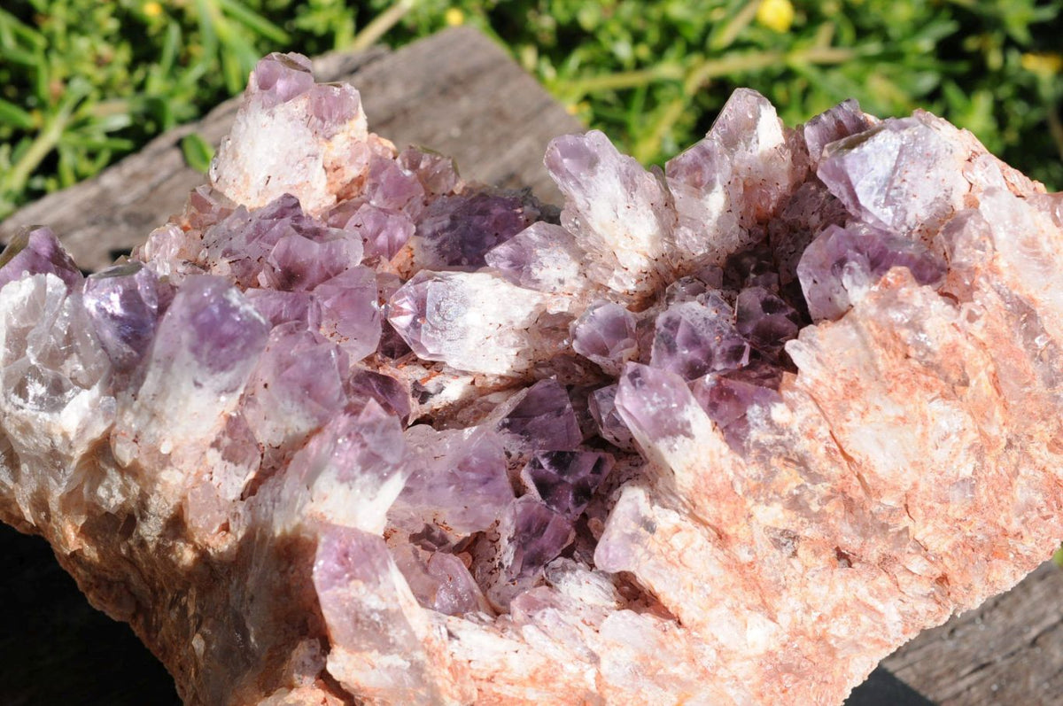 Natural Sugar Amethyst Phantom Clusters x 2 From Solwezi, Zambia - TopRock