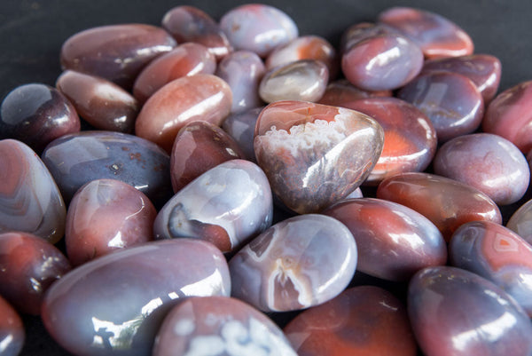 Polished Mini Sashe River Agate Palm Stones / Gallets - sold per 1 Kg - from Sashe River, Zimbabwe - TopRock