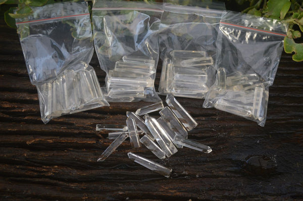 Polished A Grade Clear Quartz Crystal Points - Sold per (0.90g - 14 per pack) - From Madagascar - Toprock Gemstones and Minerals 