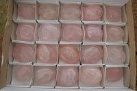 Polished Gemmy Pink Rose Quartz Palm Stones  x 20 From Madagascar - Toprock Gemstones and Minerals