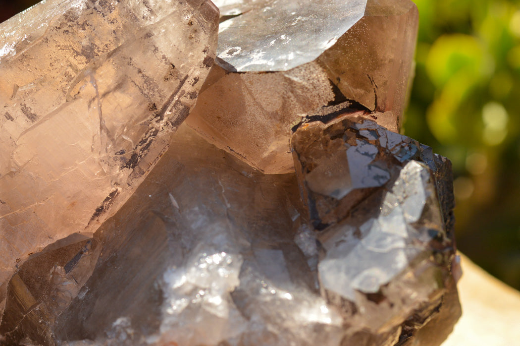 Natural Extra Large Self Healed Smokey Quartz Crystal Cluster x 1 From Mt. Mulanje, Malawi - TopRock
