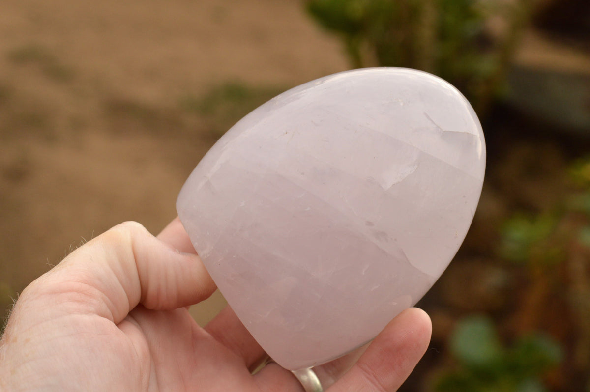 Polished Blue Rose Quartz Standing Free Forms x 4 From Ambatondrazaka, Madagascar - TopRock