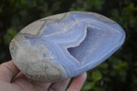 Polished Blue Lace Agate Standing Free Form  x 1 From Nsanje, Malawi - Toprock Gemstones and Minerals