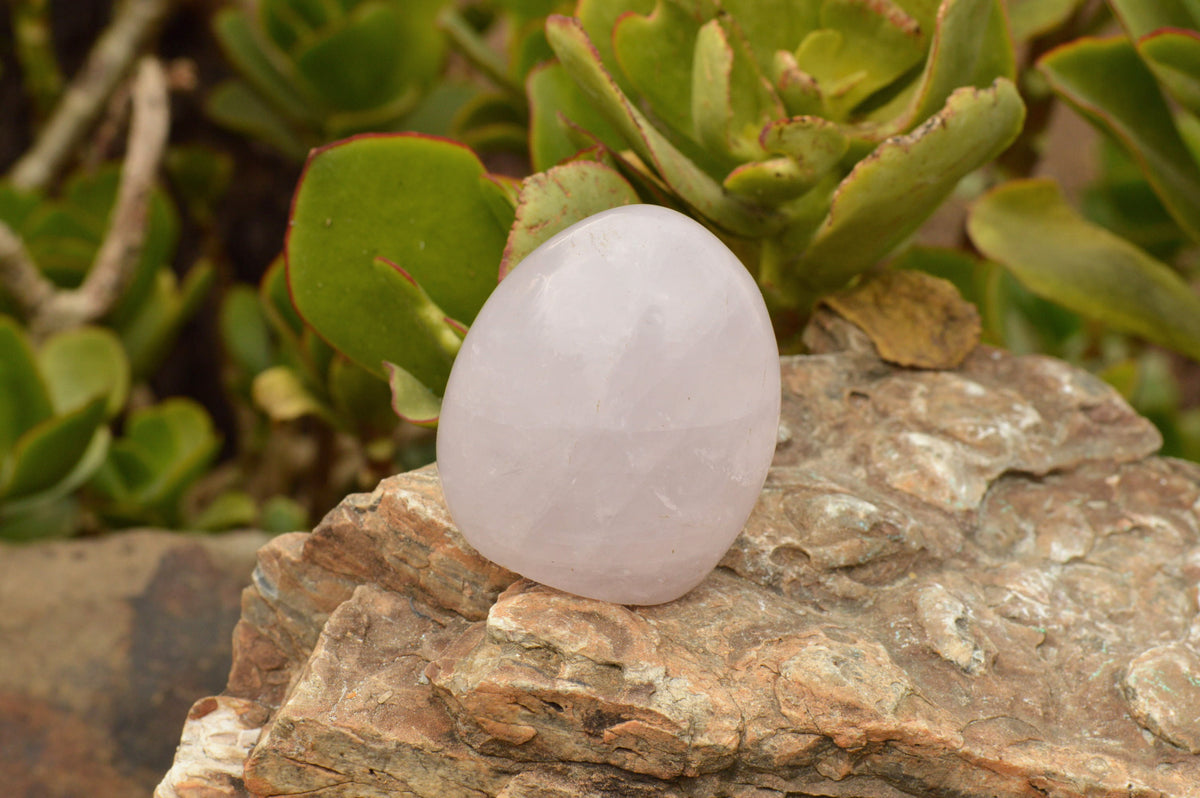 Polished Blue Rose Quartz Standing Free Forms x 4 From Ambatondrazaka, Madagascar - TopRock