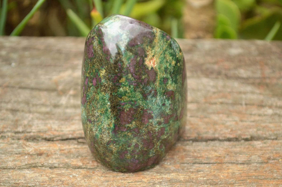 Polished Fluorescent Ruby Corundum In Chrome Verdite Free Forms x 4 From Zimbabwe - TopRock