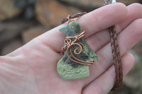 Polished Copper Wire Wrapped Leopard Stone Eagle Pendants  x 6 From Zimbabwe - Toprock Gemstones and Minerals