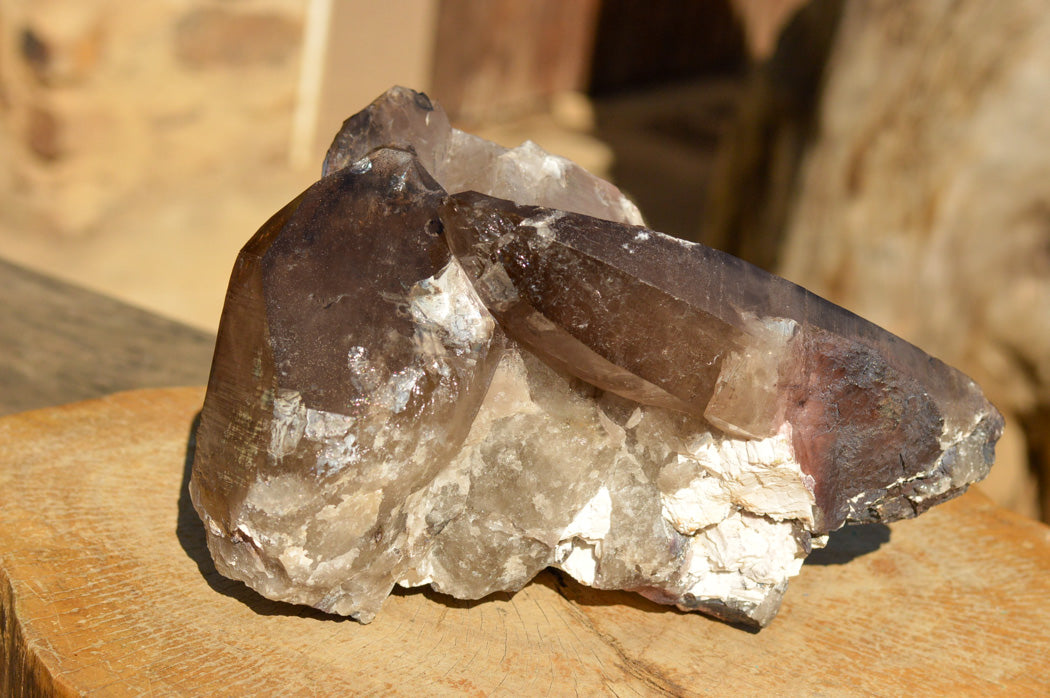 Natural Extra Large Self Healed Smokey Quartz Crystal Cluster x 1 From Mt. Mulanje, Malawi - TopRock