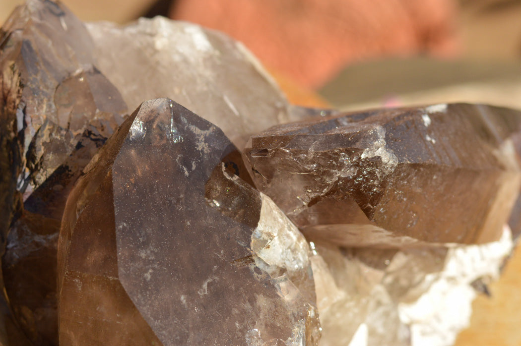 Natural Extra Large Self Healed Smokey Quartz Crystal Cluster x 1 From Mt. Mulanje, Malawi - TopRock