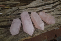 Polished Gemmy Double Terminated Rose Quartz Points x 12 From Ambatondrazaka, Madagascar - TopRock