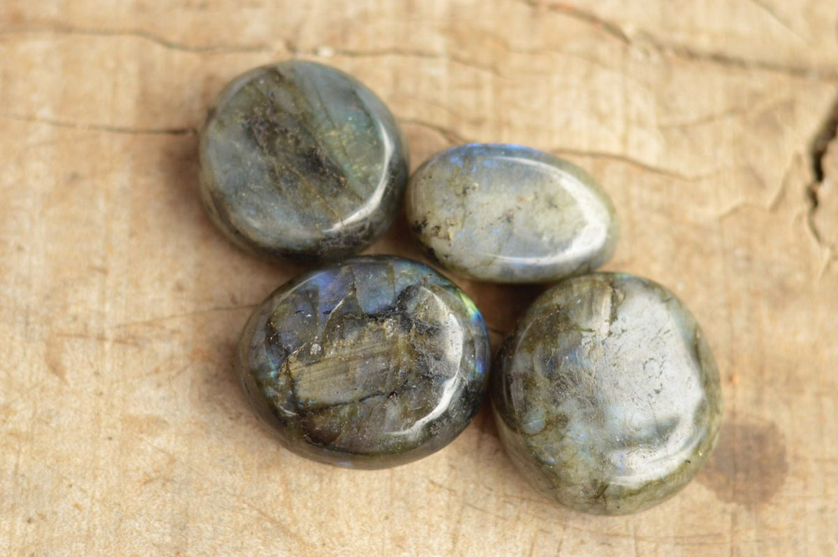 Polished Flashy Labradorite Palm Stones x 20 From Tulear, Madagascar - TopRock