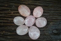 Polished Gemmy Pink Rose Quartz Palm Stones  x 20 From Madagascar - Toprock Gemstones and Minerals