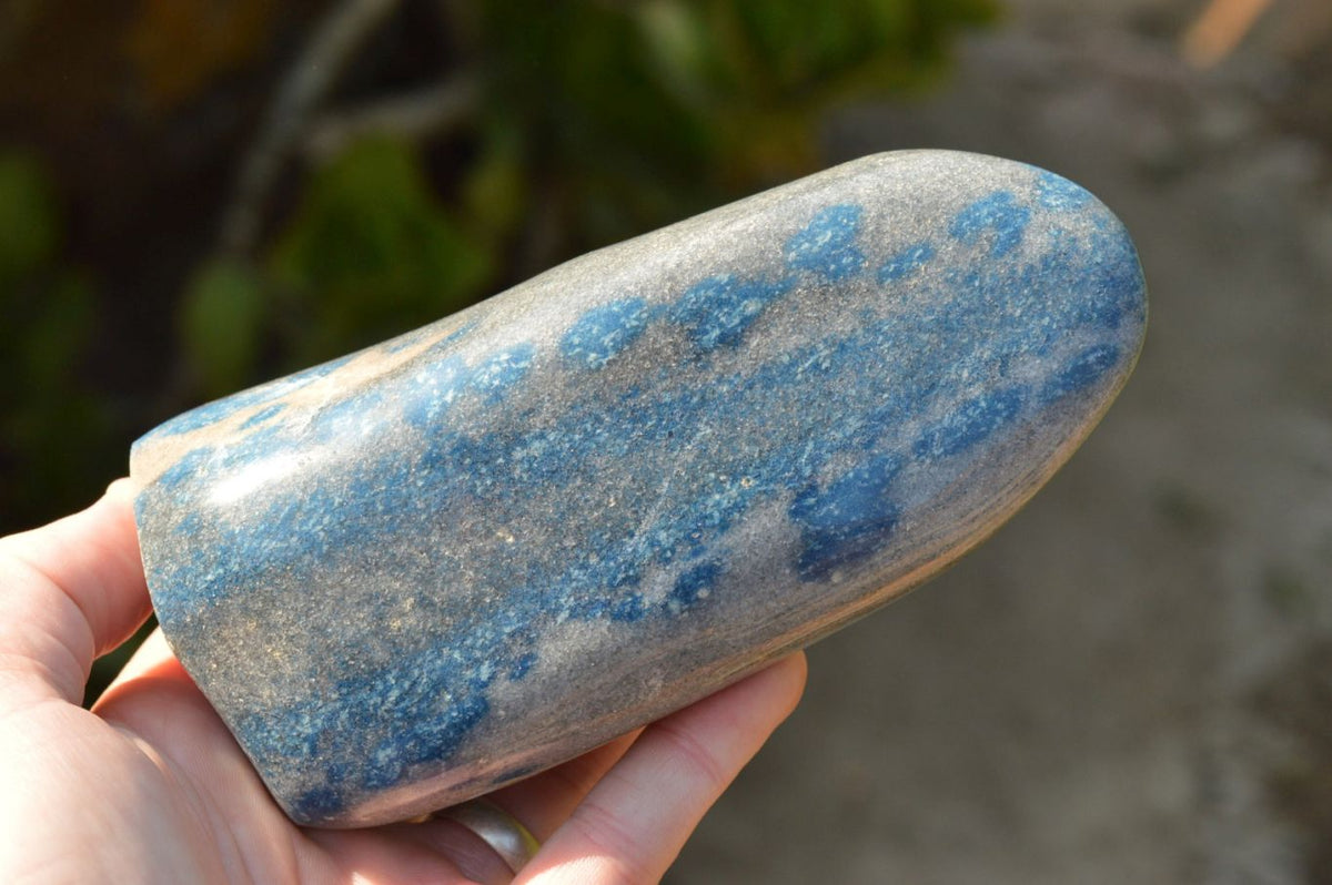 Polished Blue Spotted Spinel Standing Free Forms x 2 From Madagascar - TopRock