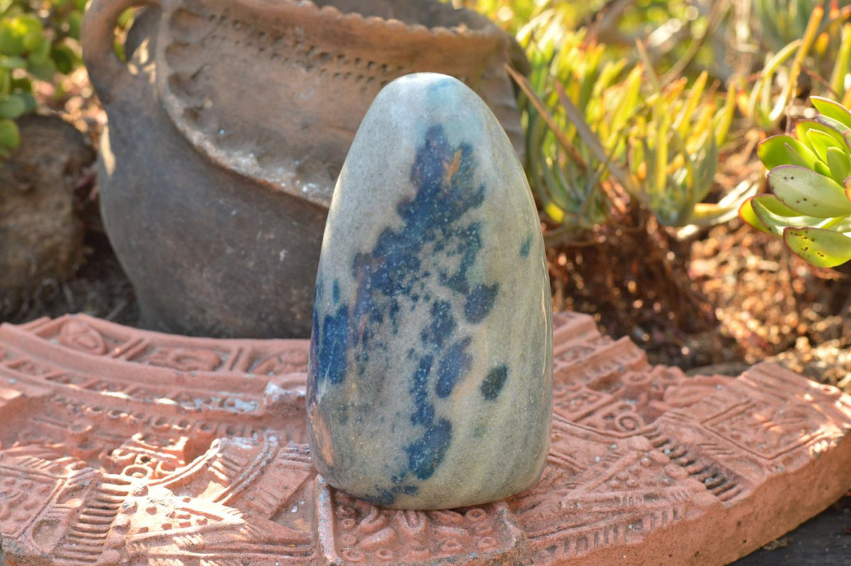 Polished Blue Spotted Spinel Standing Free Forms x 2 From Madagascar - TopRock