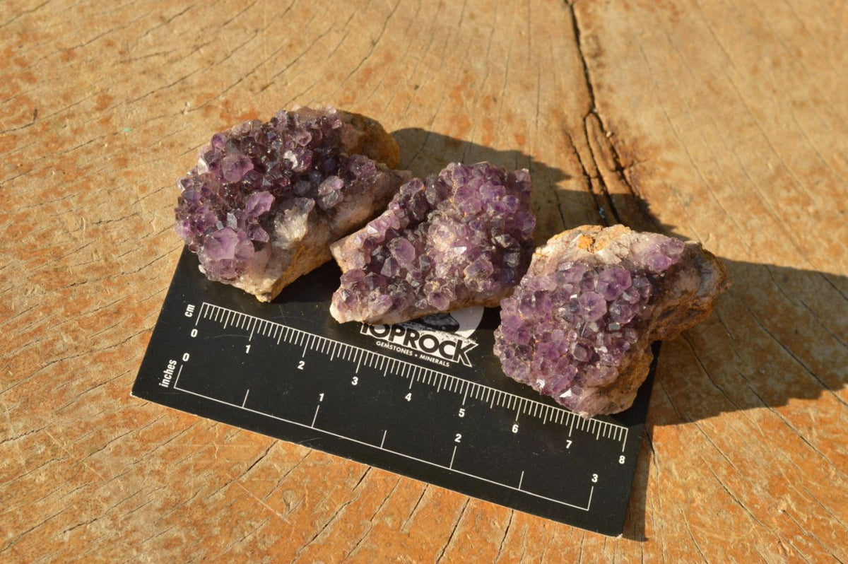 Natural Small Dark "Amethystos" Amethyst Clusters x 70 From Kwaggafontein, South Africa - TopRock