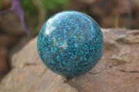 Polished  Conglomerate Chrysocolla Sphere With Azurite & Malachite  x 1 From Congo - Toprock Gemstones and Minerals