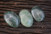 Polished Emerald Fuchsite Quartz Palm Stones With Pyrite & Mica Specks  x 12 From Madagascar - Toprock Gemstones and Minerals