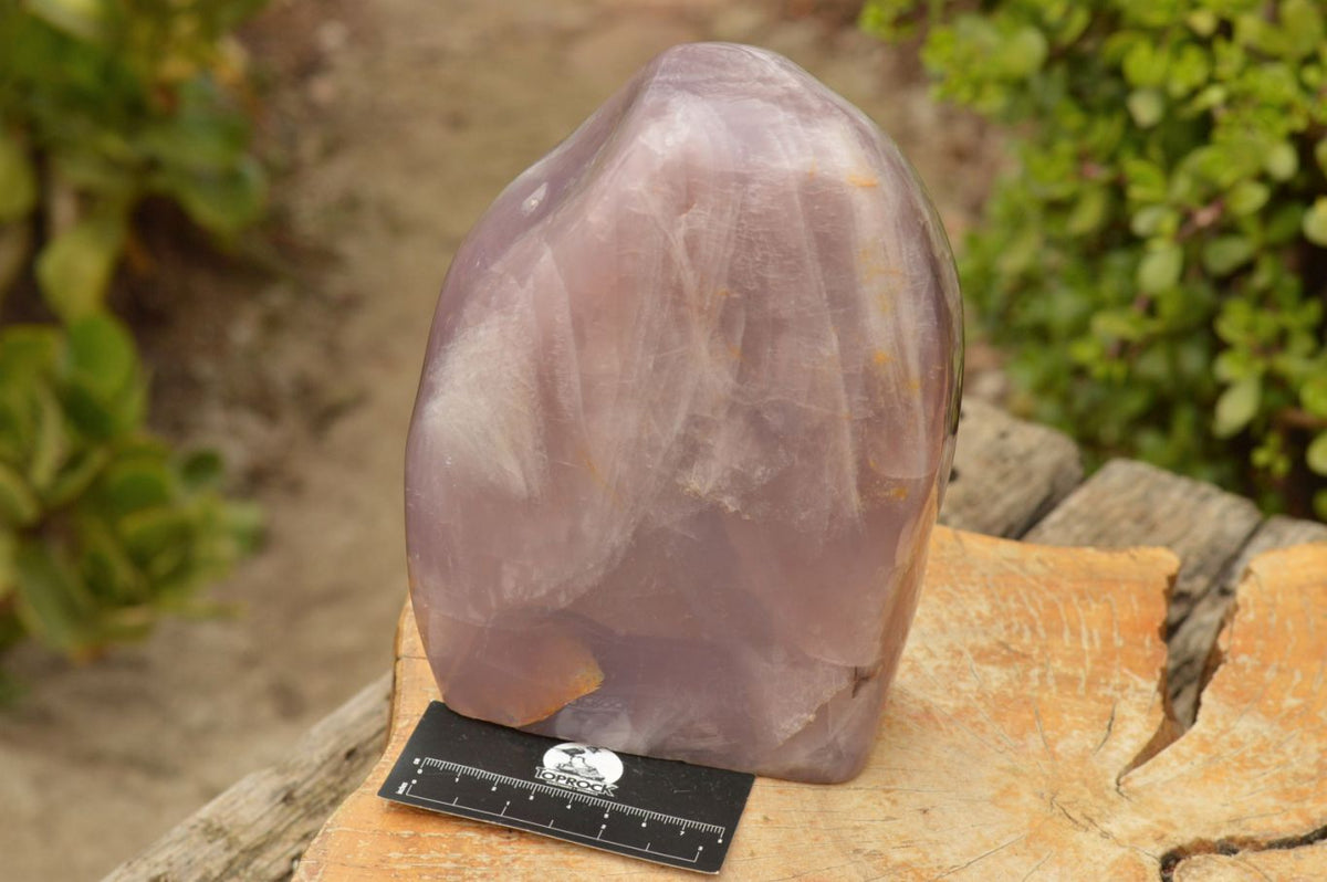 Polished Gemmy Dark Lavender Quartz Standing Free Form x 1 From Ambatondrazaka, Madagascar - TopRock