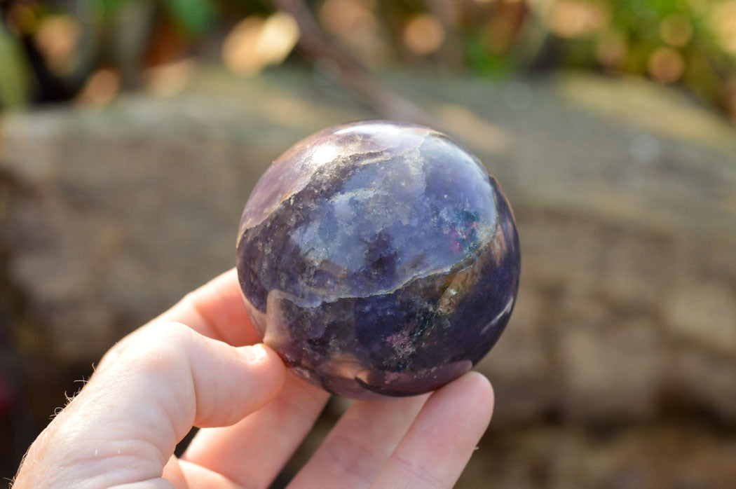 Polished Specular Purple Mica Lepidolite Spheres x 4 From Madagascar - TopRock