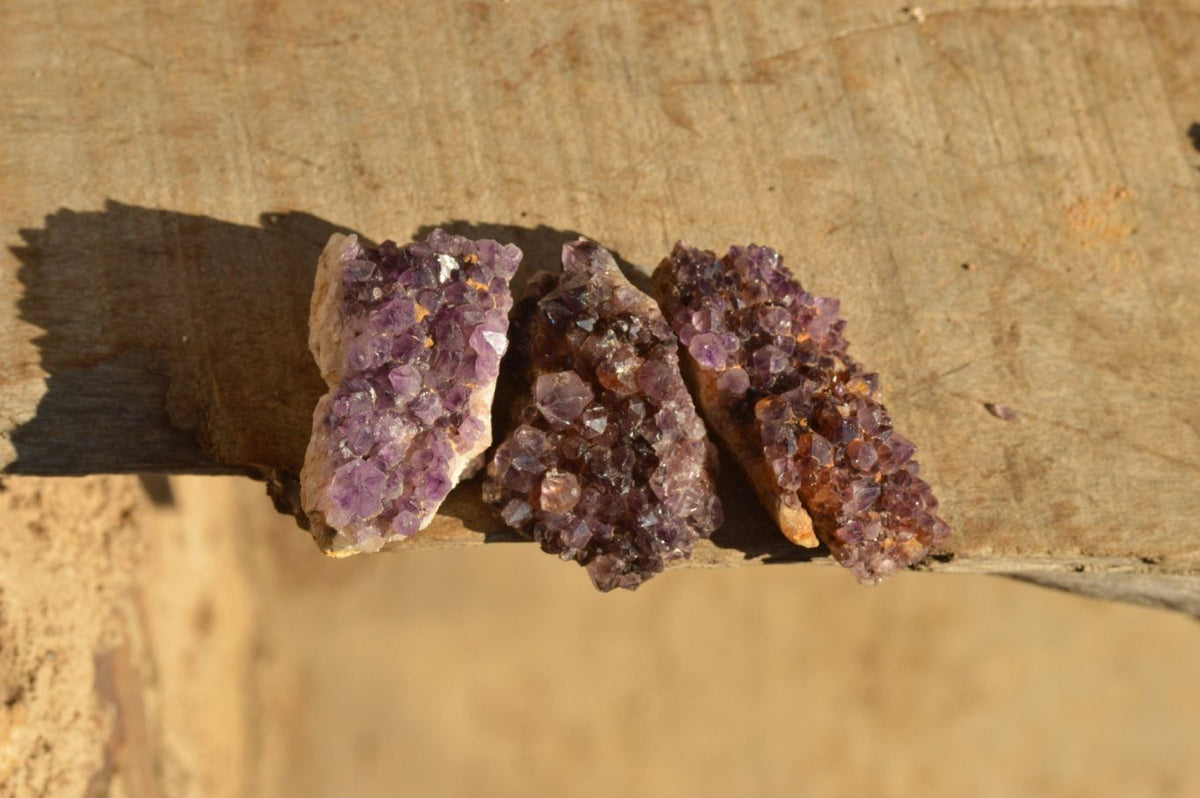 Natural Small Dark "Amethystos" Amethyst Clusters x 70 From Kwaggafontein, South Africa - TopRock