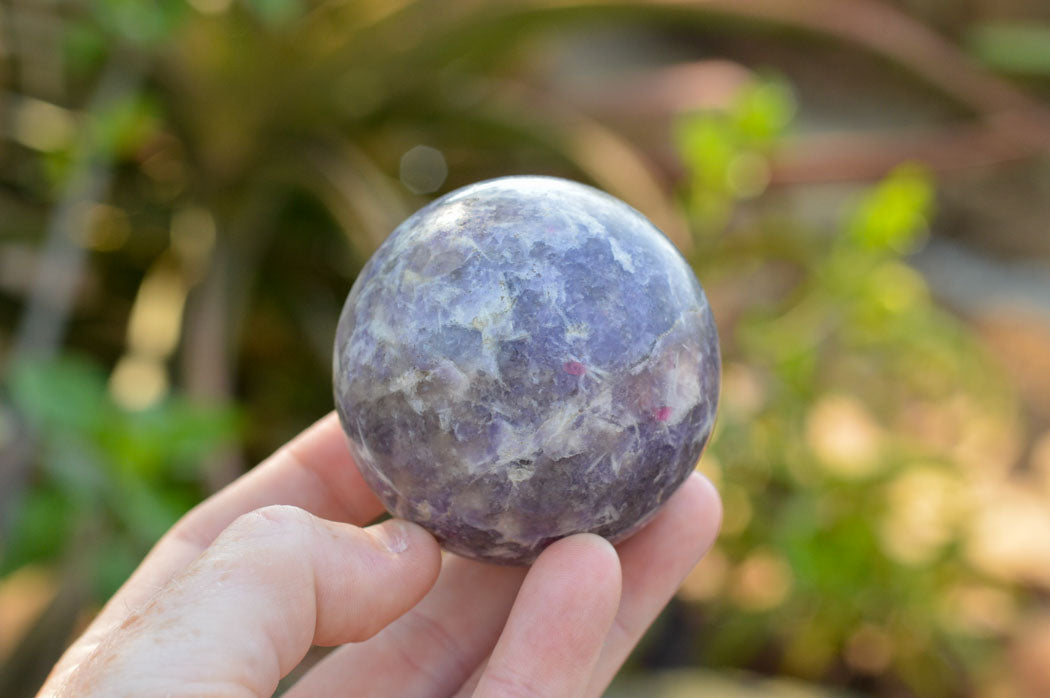 Polished Specular Purple Mica Lepidolite Spheres x 4 From Madagascar - TopRock
