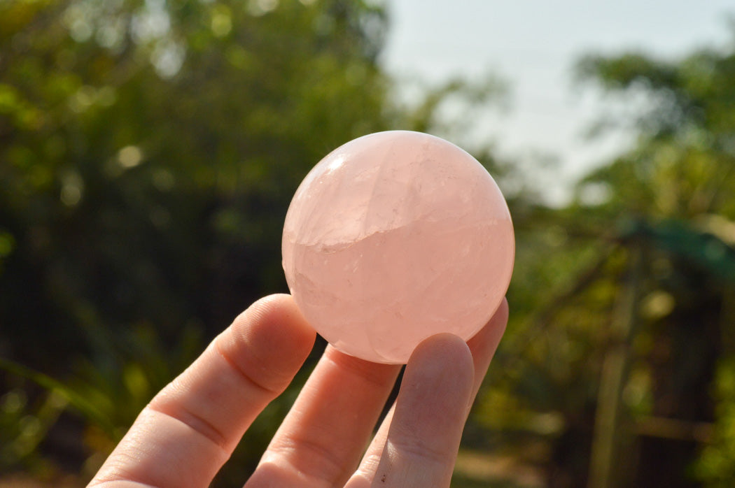 Polished Soft Pink Rose Quartz Spheres x 6 From Ambatondrazaka, Madagascar - TopRock