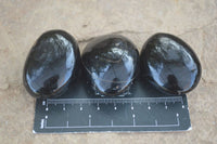 Polished Schorl Black Tourmaline Palm Stones  x 20 From Madagascar - Toprock Gemstones and Minerals