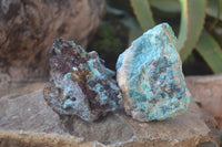 Natural Rough Shattuckite Cobbed Specimens x 12 From Kaokoveld, Namibia - Toprock Gemstones and Minerals