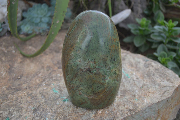 Polished Green Chrysoprase Standing Free Form x 1 From Madagascar - Toprock Gemstones and Minerals 