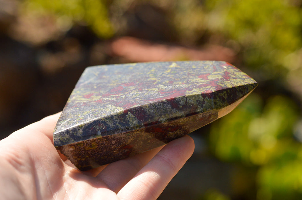 Polished Dragon Bloodstone Bastite Points x 2 From Tshipies, South Africa - TopRock