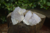 Natural Pale Lilac Spirit Quartz Clusters x 12 From Boekenhouthoek, South Africa - Toprock Gemstones and Minerals