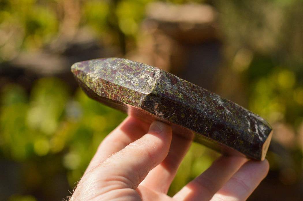 Polished Dragon Bloodstone Bastite Points x 2 From Tshipies, South Africa - TopRock