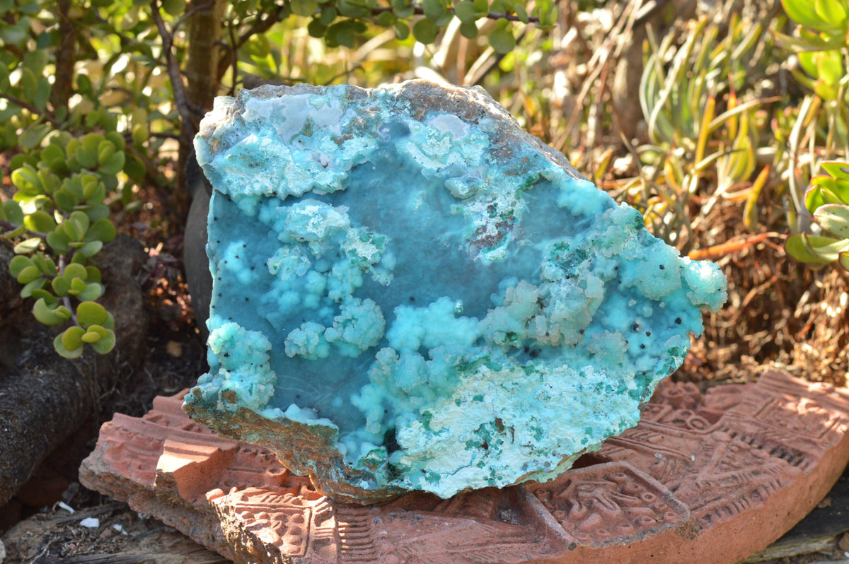 Natural Huge Drusy Chrysocolla Dolomite Specimen With Unique Crystallisation x 1 From Lupoto Mine, Congo - TopRock