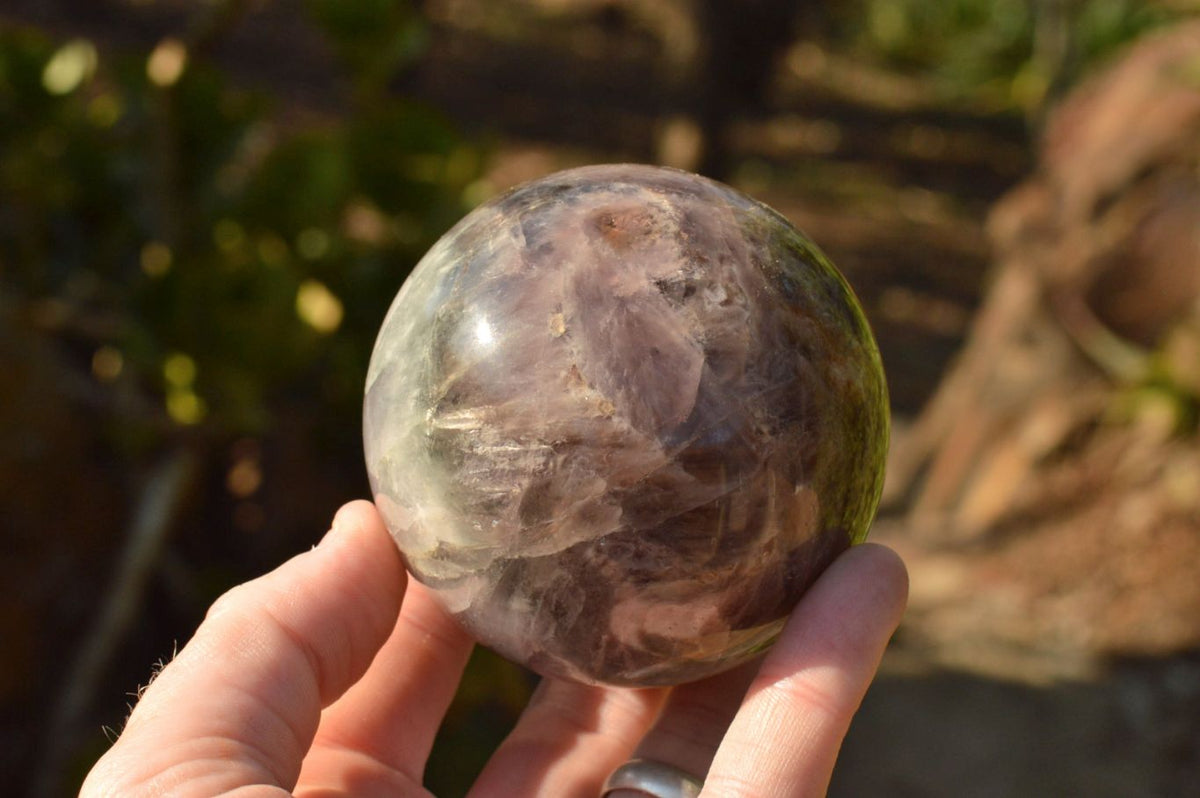 Polished Smokey Dream Amethyst Spheres x 2 From Madagascar - TopRock