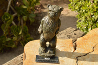 Polished Soap Stone Standing Paddington Bear Carving  x 1 From Zimbabwe - TopRock