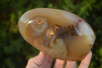 Polished Moralambo & Snow Agate Standing Free Forms  x 2 From Madagascar - Toprock Gemstones and Minerals